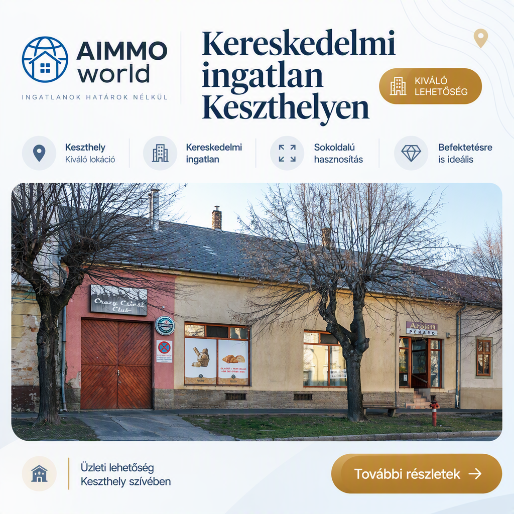 Kereskedelmi ingatlan Keszthelyen