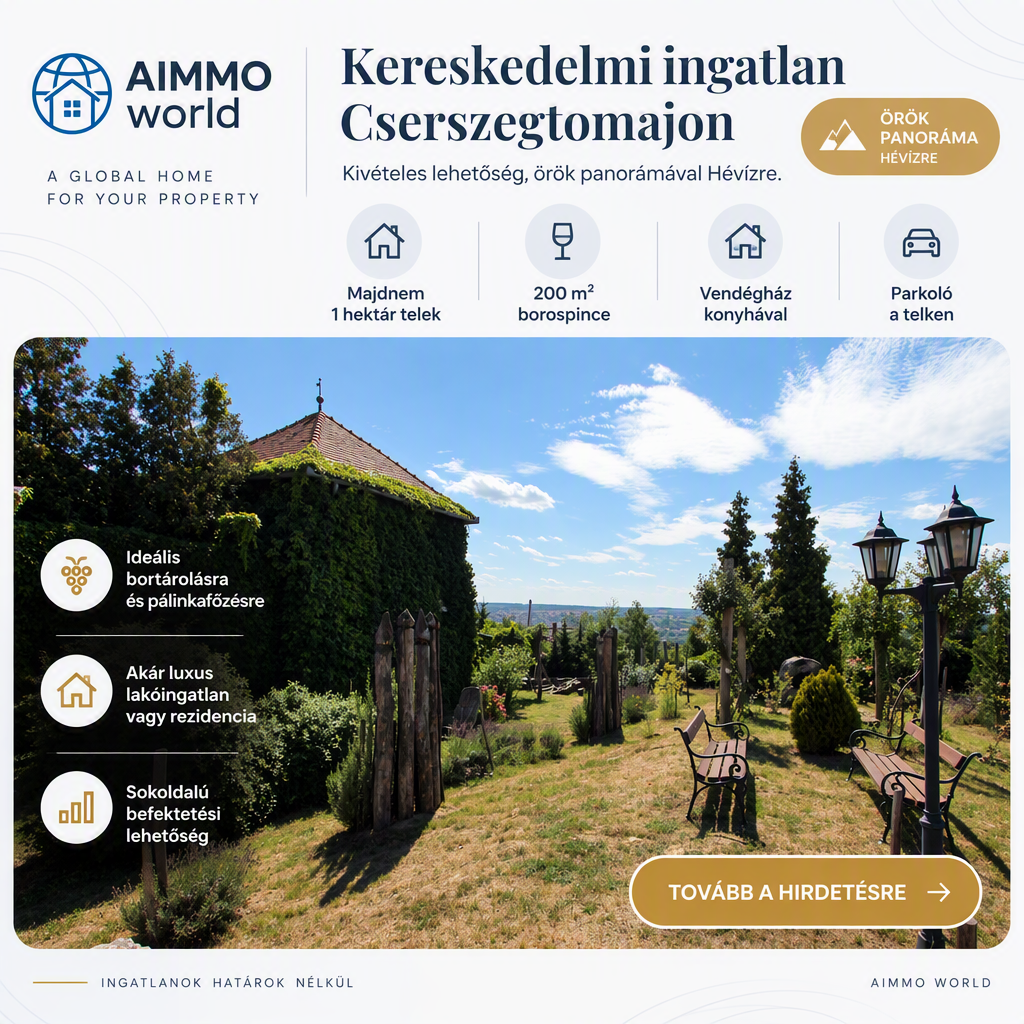 Kereskedelmi ingatlan Cserszegtomajon