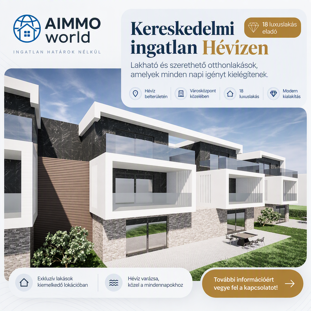Kereskedelmi ingatlan Hévízen