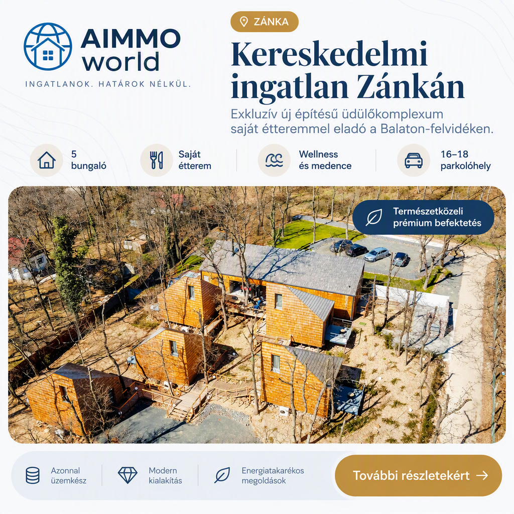 Kereskedelmi ingatlan Zánkán