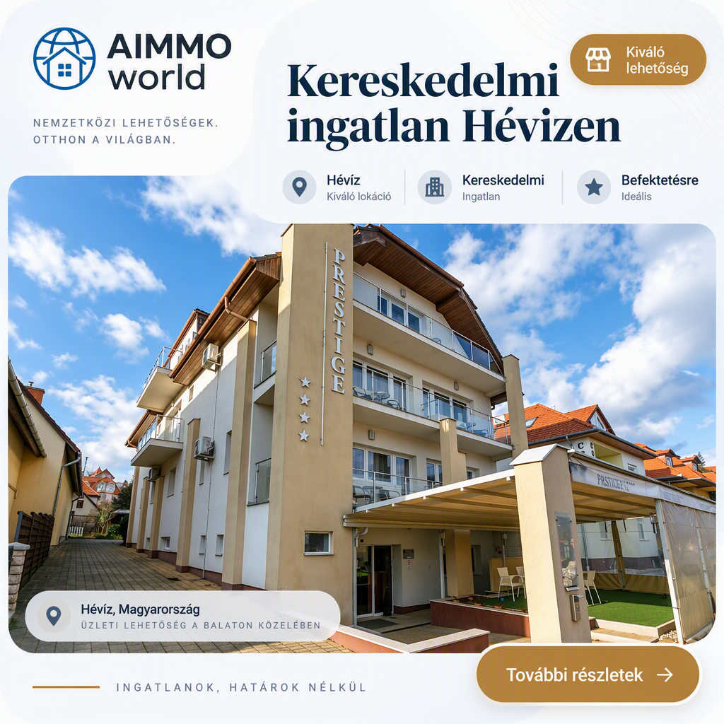 Kereskedelmi ingatlan Hévízen