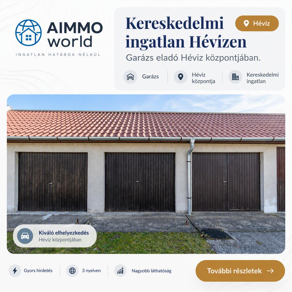 Kereskedelmi ingatlan Hévízen