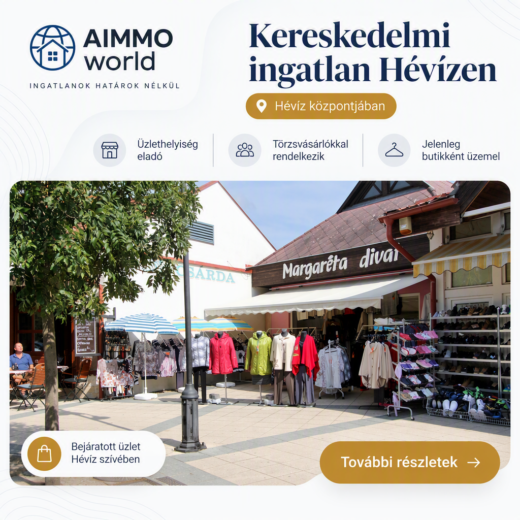 Kereskedelmi ingatlan Hévízen