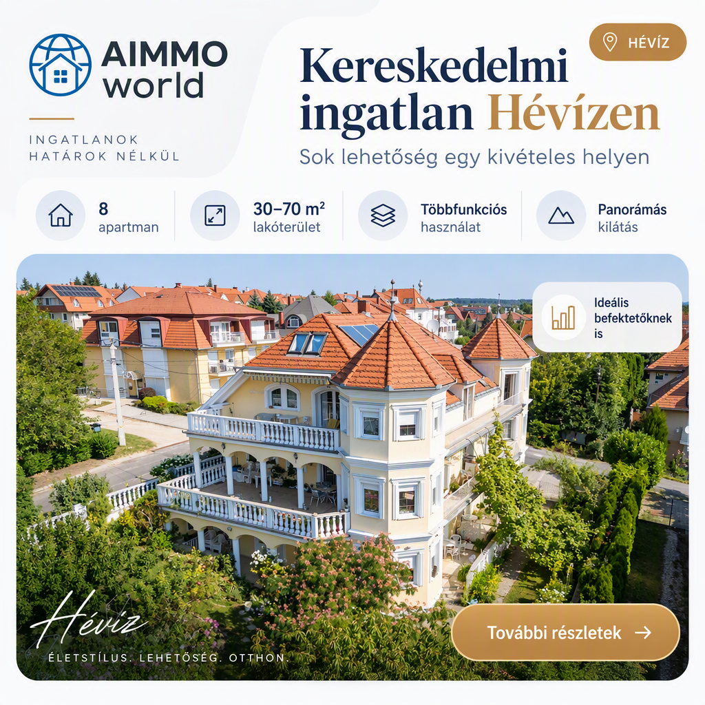 Kereskedelmi ingatlan Hévízen