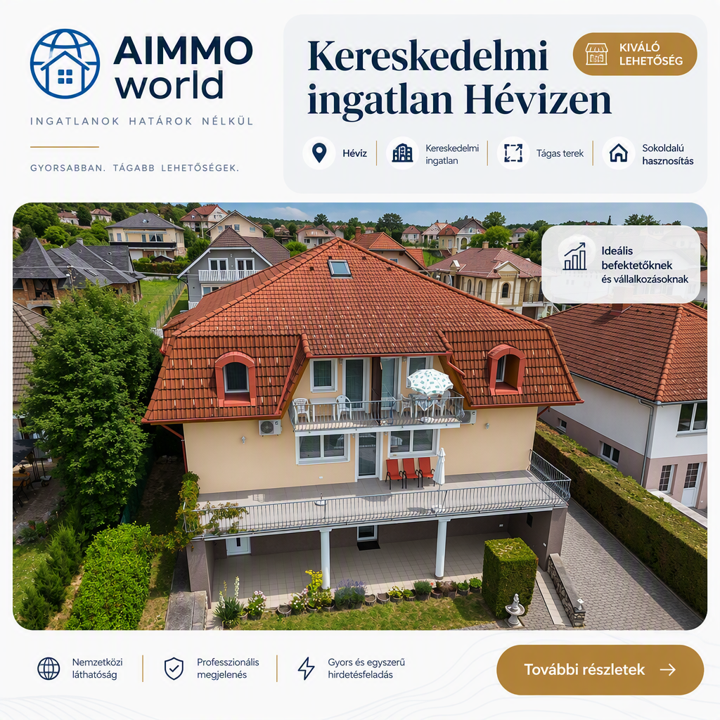 Kereskedelmi ingatlan Hévízen