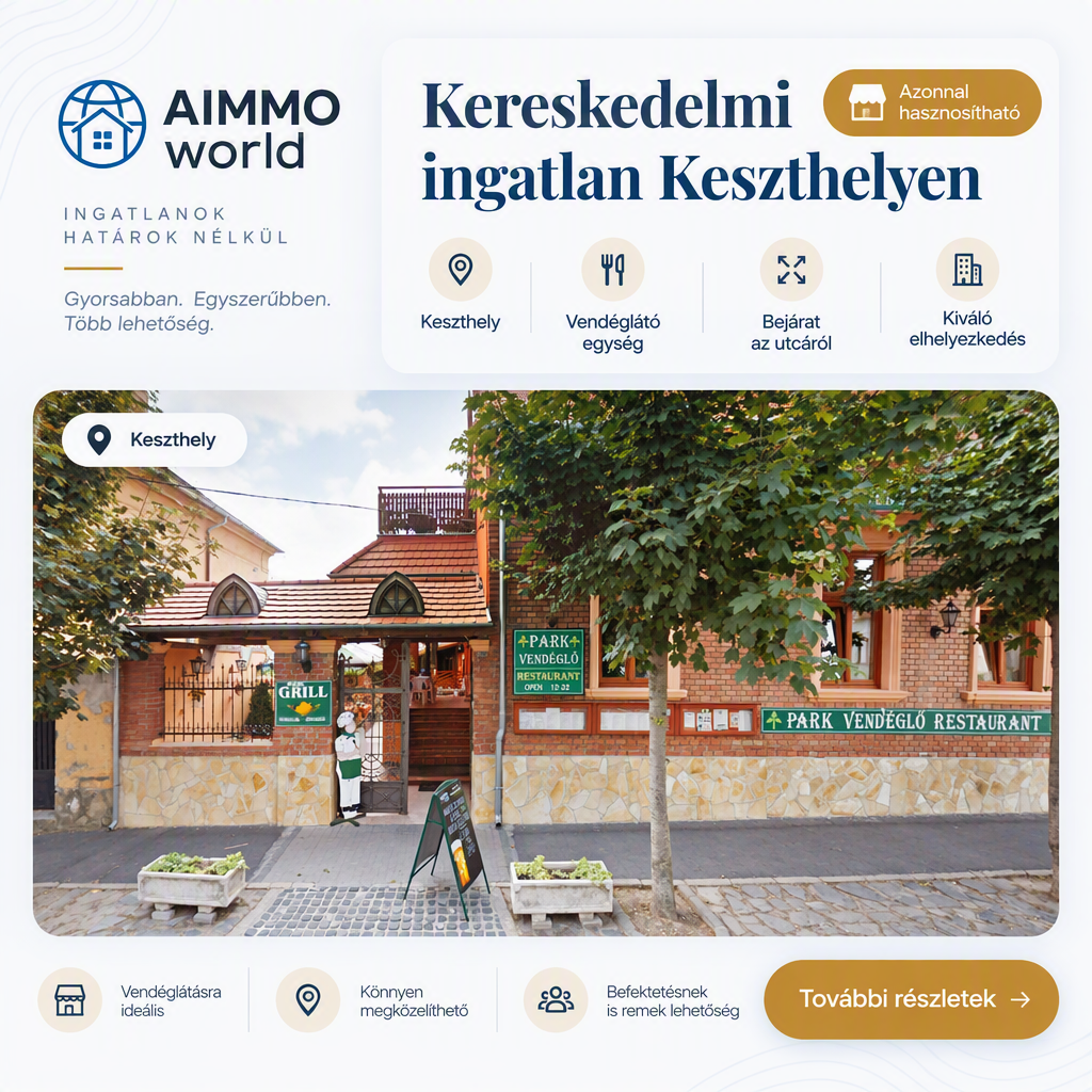 Kereskedelmi ingatlan Keszthelyen