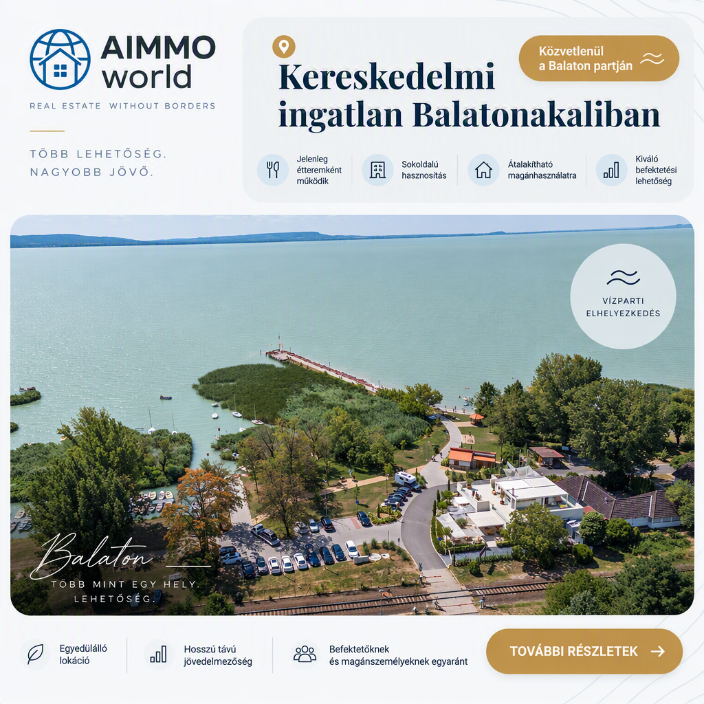 Kereskedelmi ingatlan Balatonakaliban