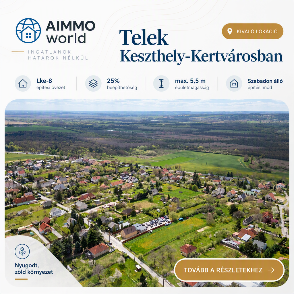 Telek Keszthely-Kertvárosban