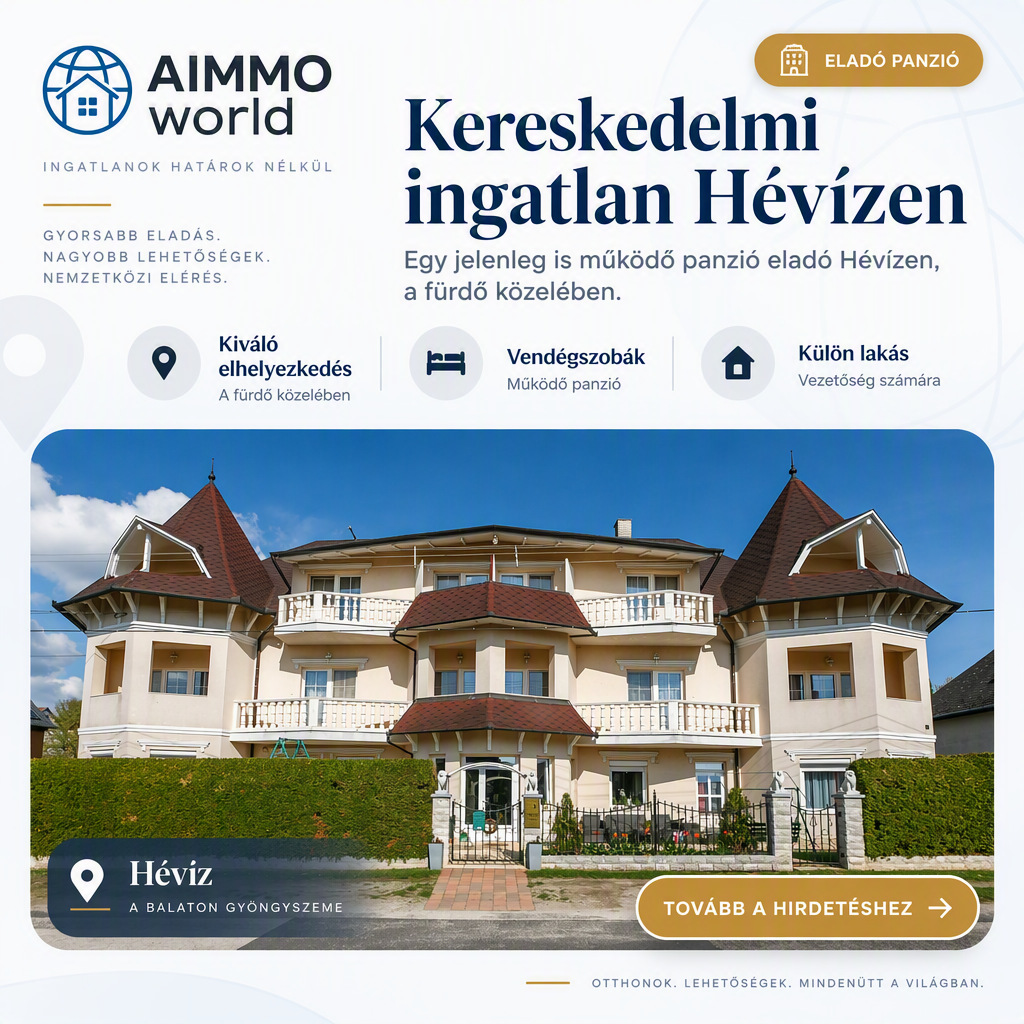 Kereskedelmi ingatlan Hévízen