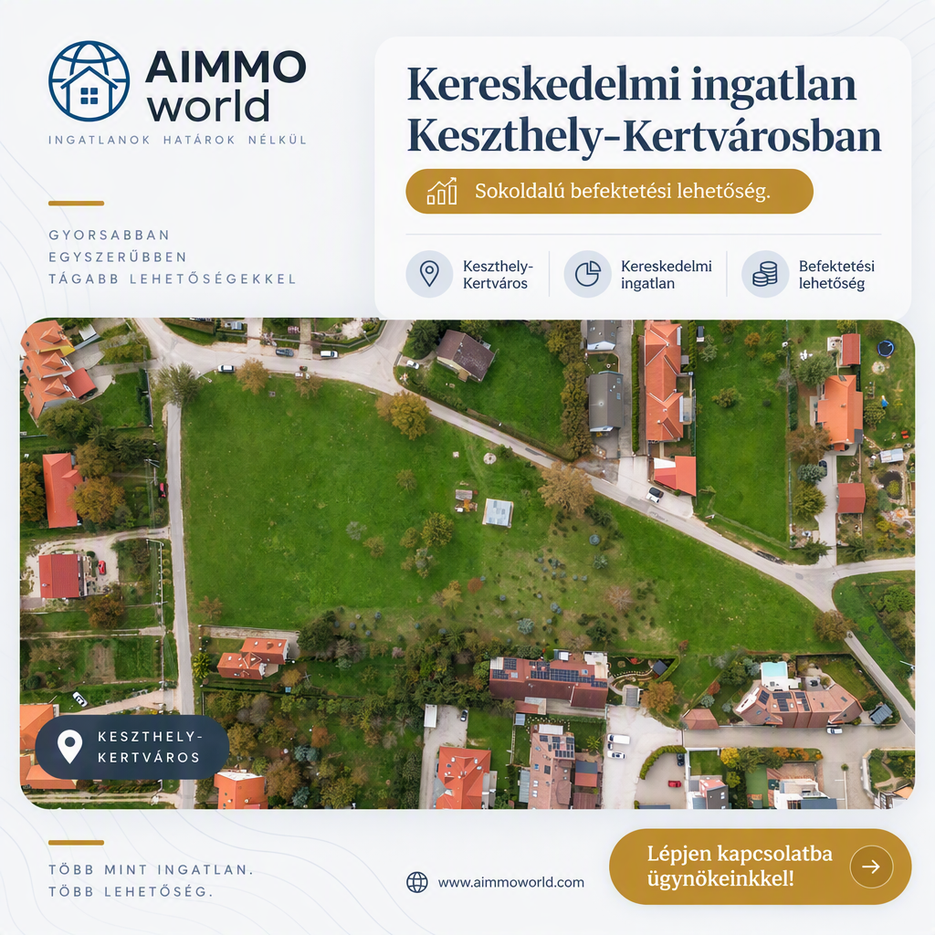 Kereskedelmi ingatlan Keszthely-Kertvárosban