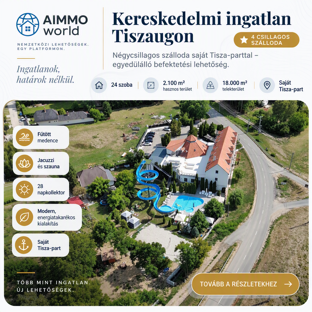 Kereskedelmi ingatlan Tiszaugon