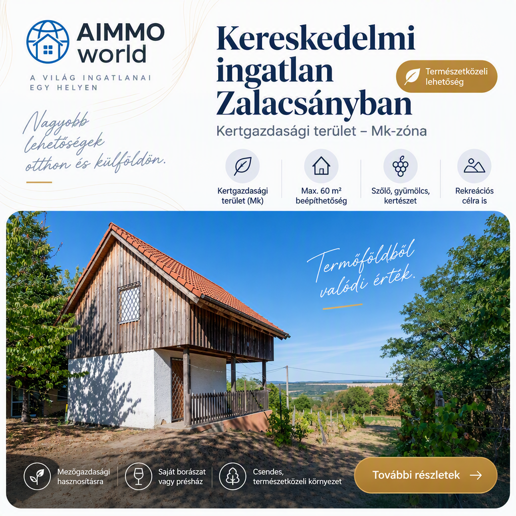 Kereskedelmi ingatlan Zalacsányban