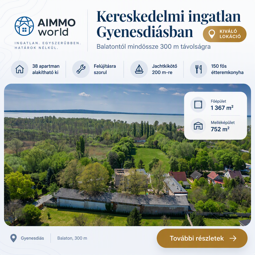 Kereskedelmi ingatlan Gyenesdiásban