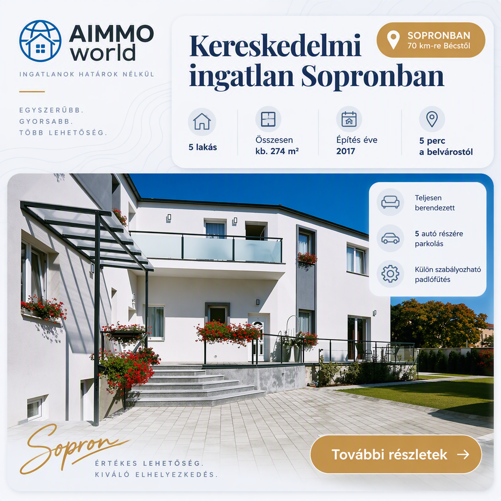 Kereskedelmi ingatlan Sopronban