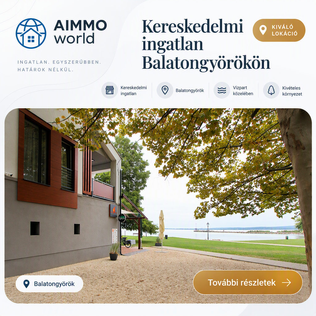 Kereskedelmi ingatlan Balatongyörökön