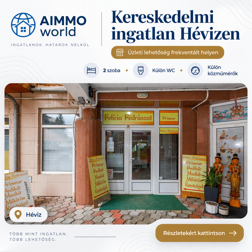 Kereskedelmi ingatlan Hévízen