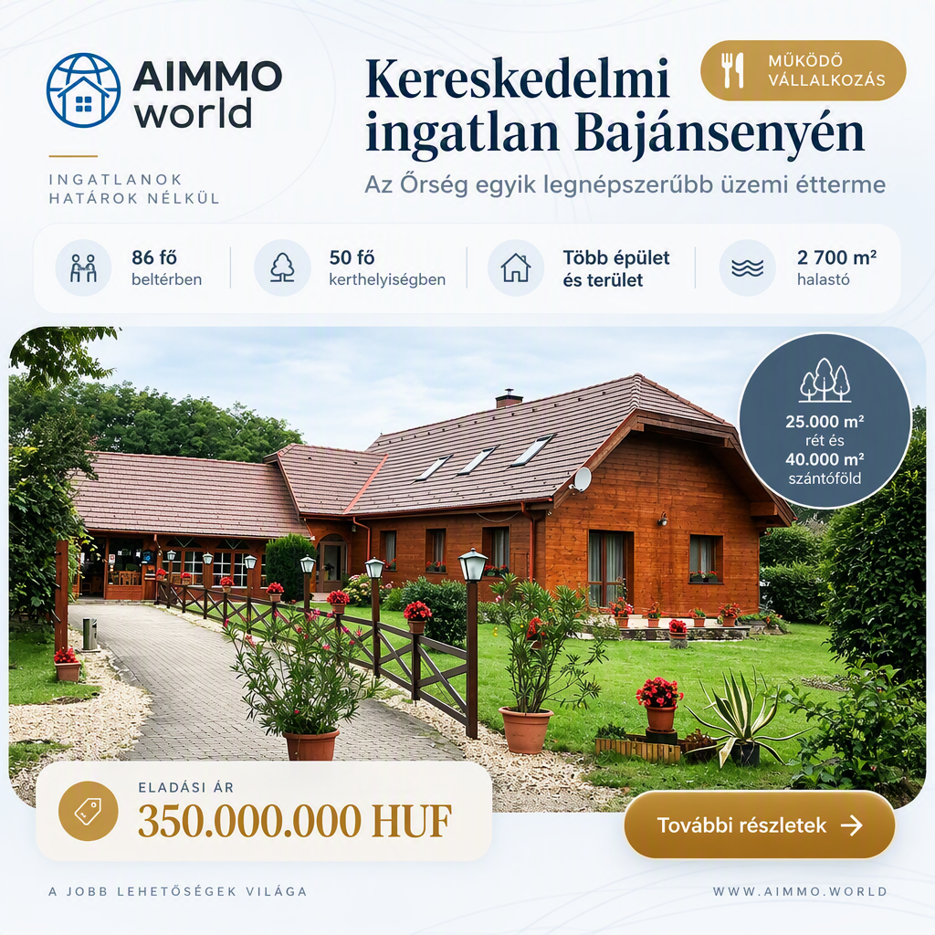 Kereskedelmi ingatlan Bajánsenyén