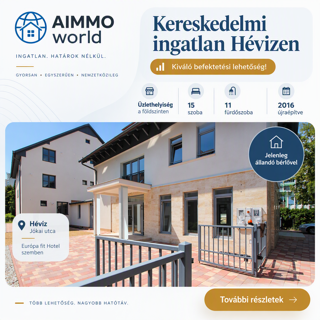 Kereskedelmi ingatlan Hévízen