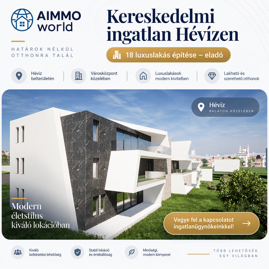 Kereskedelmi ingatlan Hévízen