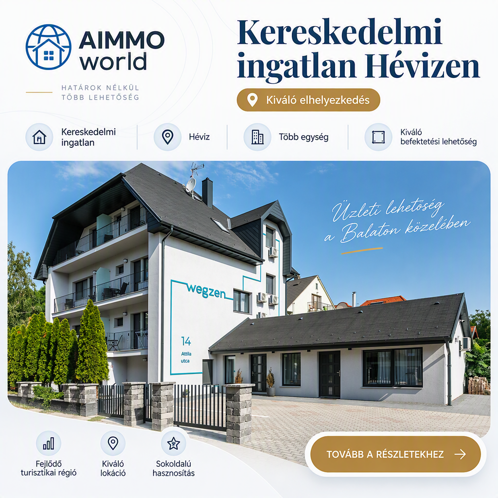 Kereskedelmi ingatlan Hévízen
