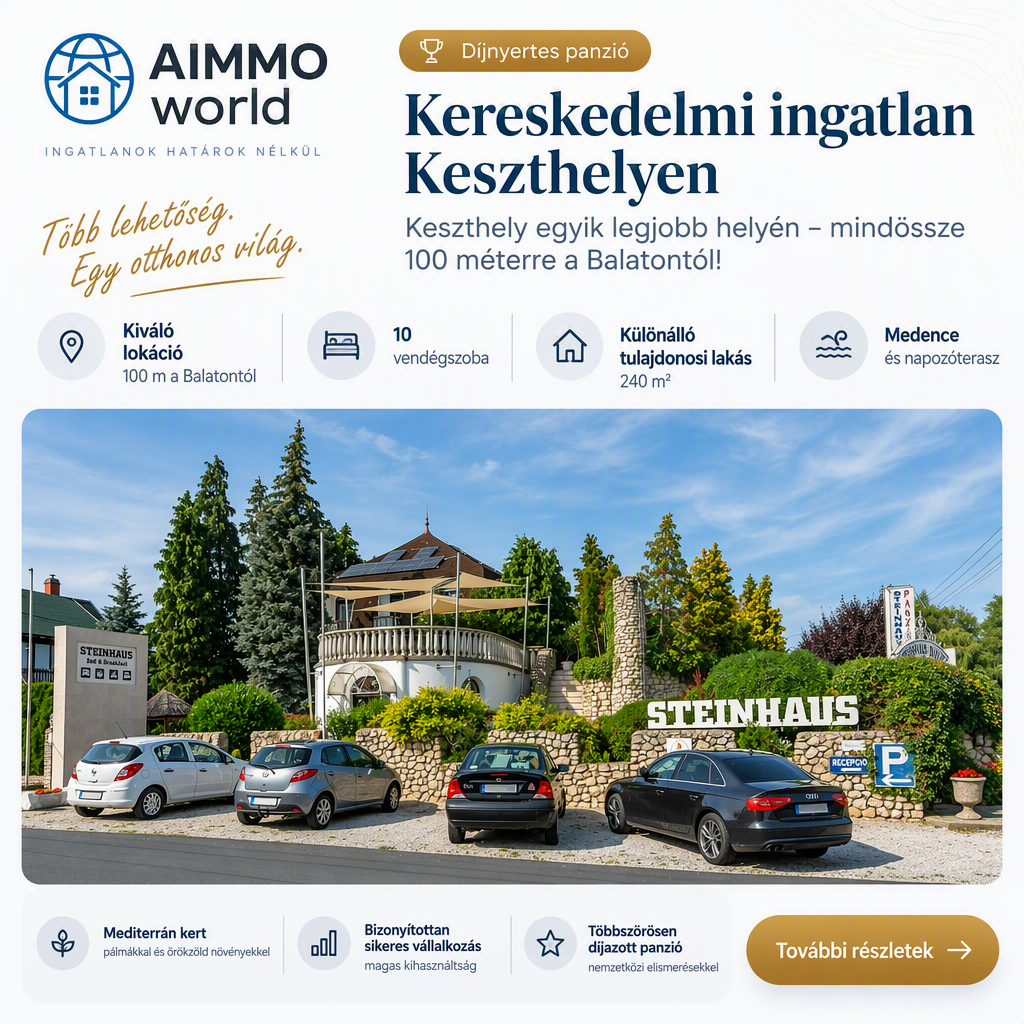 Kereskedelmi ingatlan Keszthelyen